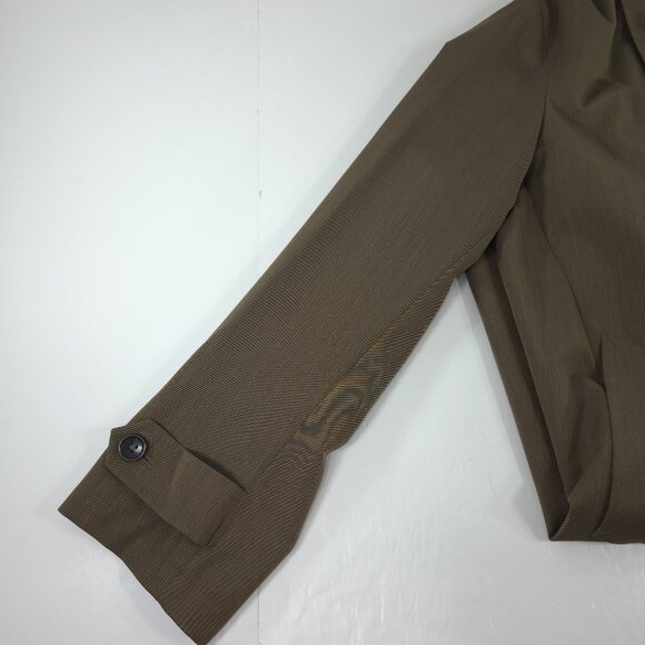 MICHAEL KORS BROWN RAIN COAT MEN'S SIZE 46L FOUR BUTTONS POCKETS LINING *EUC* - Picture 11 of 16